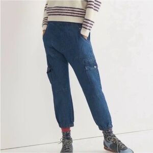 Anthropologie Pilcro and the Letterpress High Rise Cargo Soft denim joggers Sz 8
